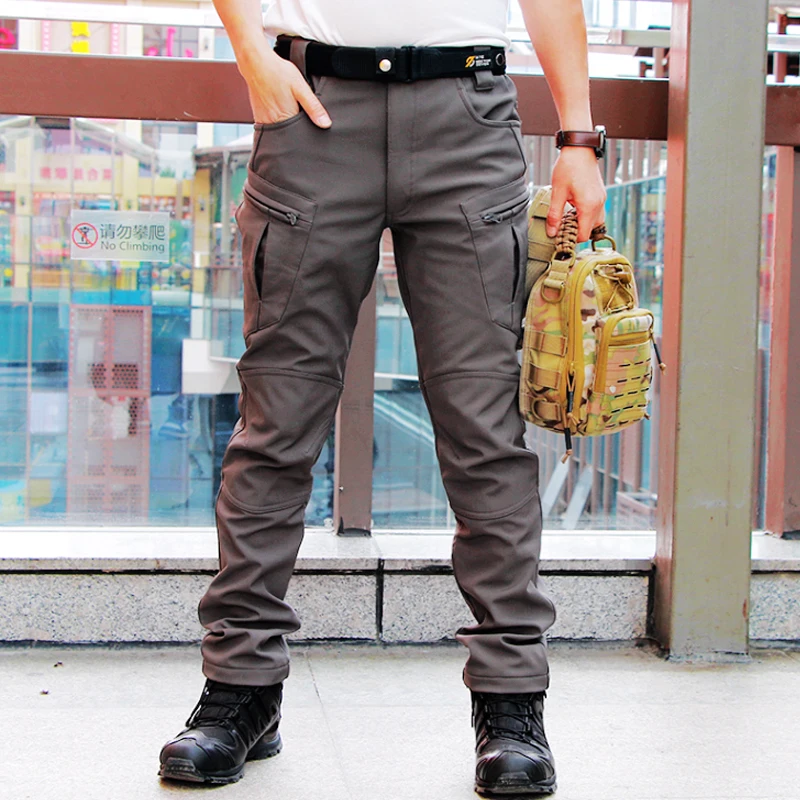 Брюки мужские тактические Мягкие Водонепроницаемые армейские штаны из Акульей