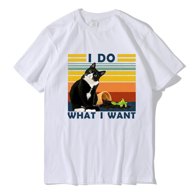 

I Do What I Want Funny Cat Lover Men's Shirt Short Sleeve Funny Unisex T-Shirt Lovely Cat Funny Tee Shirt Short Sleeve T - Shirt