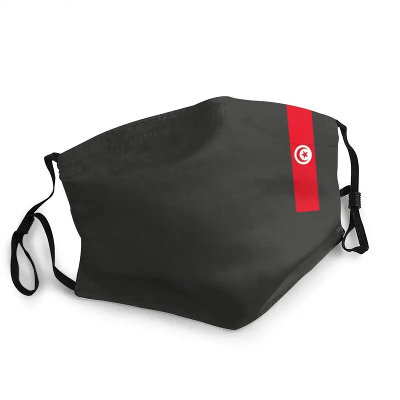 

Tunisia Stripe Flag Breathable Adult Mouth Face Mask Tunisian Pride Anti Dust Haze Protection Cover Respirator Muffle