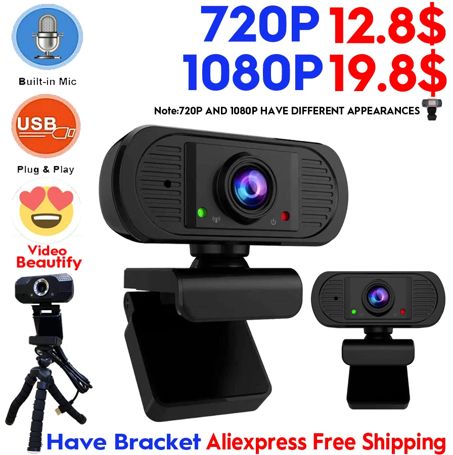 Веб-камера 1080P HD 1920x1080 Usb Plug And Play Drive-free Встроенный микрофон компьютер ПК прямая