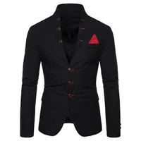 50 hot sales men long sleeve stand collar tuxedoed suit blazer 3 button pocket slim jacket coat