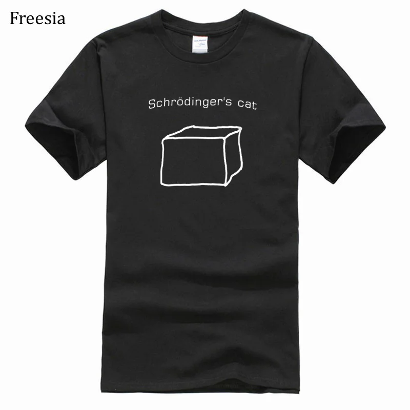 Шрёдингер футболка с принтом в виде кота летняя короткими рукавами как у героев