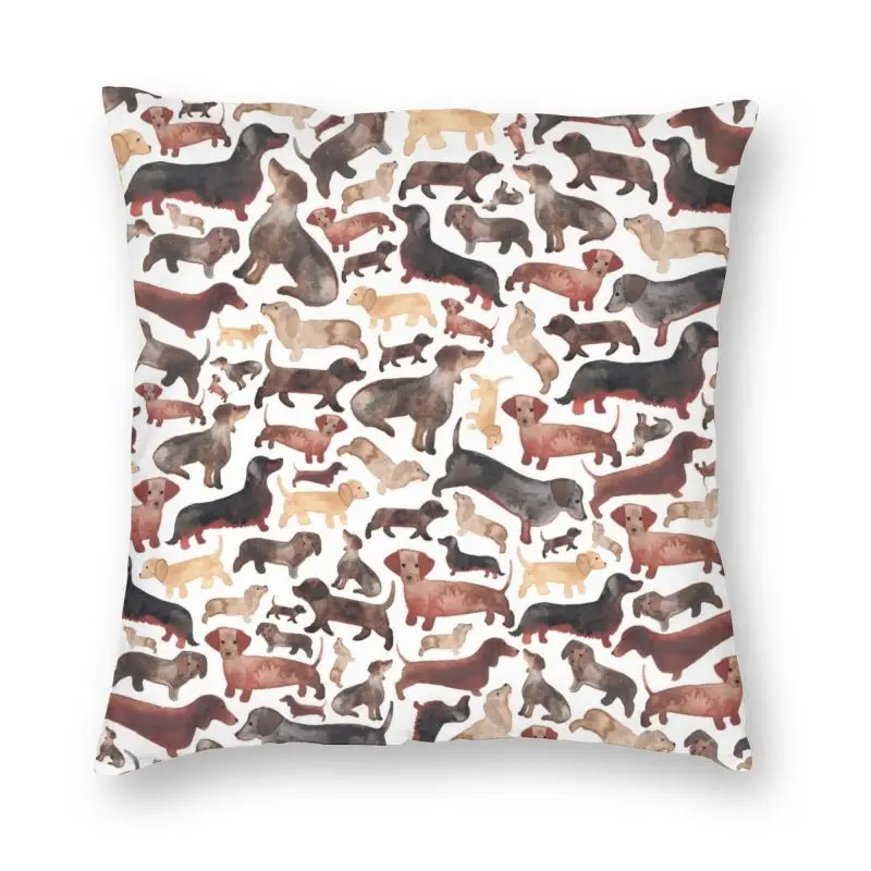 

Таксами или колбасы Подушка с изображением собак крышка украшения Kawaii Винер щенок чехол для подушки для автомобиля двухсторонняя печать