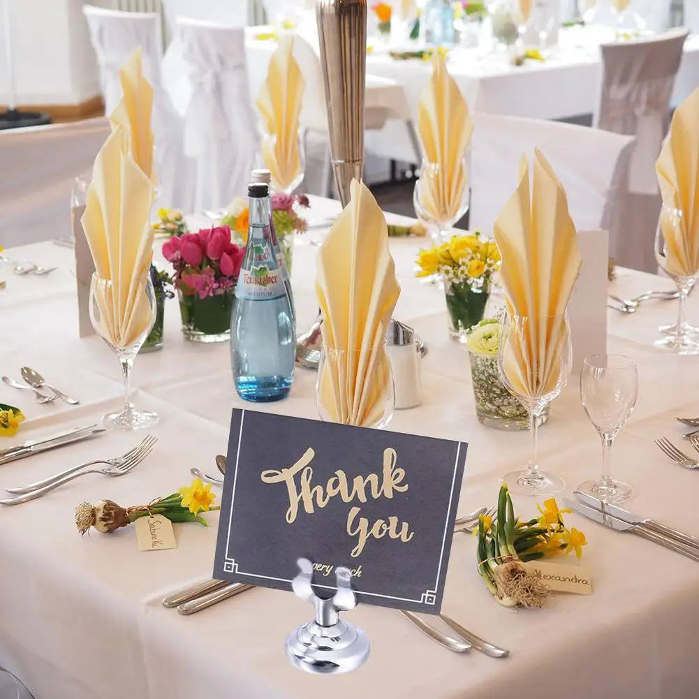 U образная Настольная мини подставка из нержавеющей стали с номером держатель