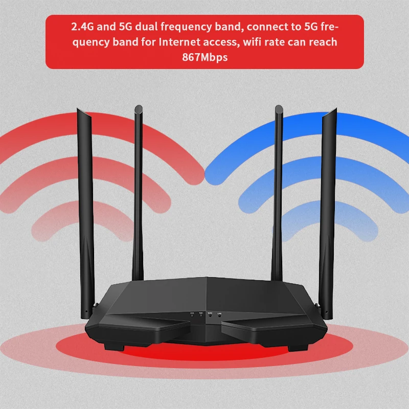 GLC6 V4.0 двухдиапазонный 2 4G/5 0 GHz AC1200 WiFi ретранслятор 4 * 6dBi антенна беспроводной