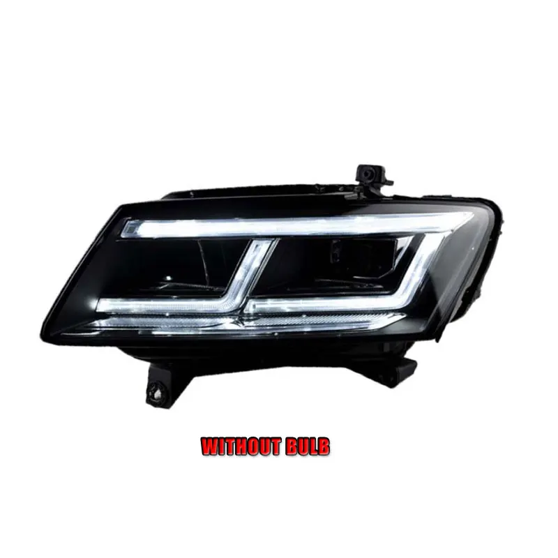 without bulb version 2 шт. автомобильный стиль светодиодный фары для Audi Q5 2009- для Q5 Головной фонарь светодиодный DRL Объектив двойной луч H7 HID Xenon bi xenon объектив - Цвет: without bulb version