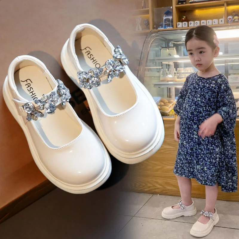

Girls' Shoes 2021 Autumn New Children's Princess Non-slip Summer Sandalias Kids Shoes 2020 Girls Leather Flats Girls Flats