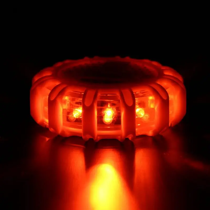 

12 LED 8 Modes Emergency Traffic Safety Road Flare Flashing Warning Alarming Light Magnetic Base Disc Beacon for Car Truck Boat