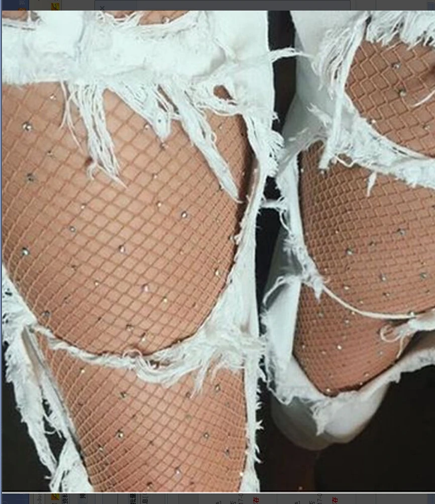 Женские колготки в сеточку с кристаллами эластичные чулки Клубная одежда