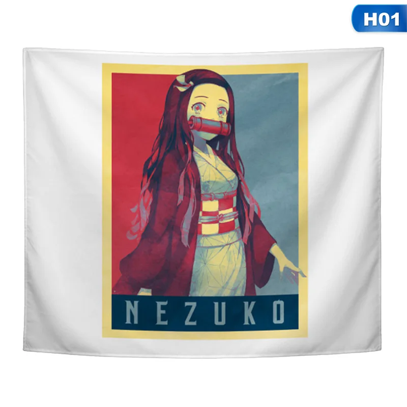 

New Anime Demon Slayer Kimetsu no Yaiba Tapestry Wall Hanging Bedspread Beach 130*150cm