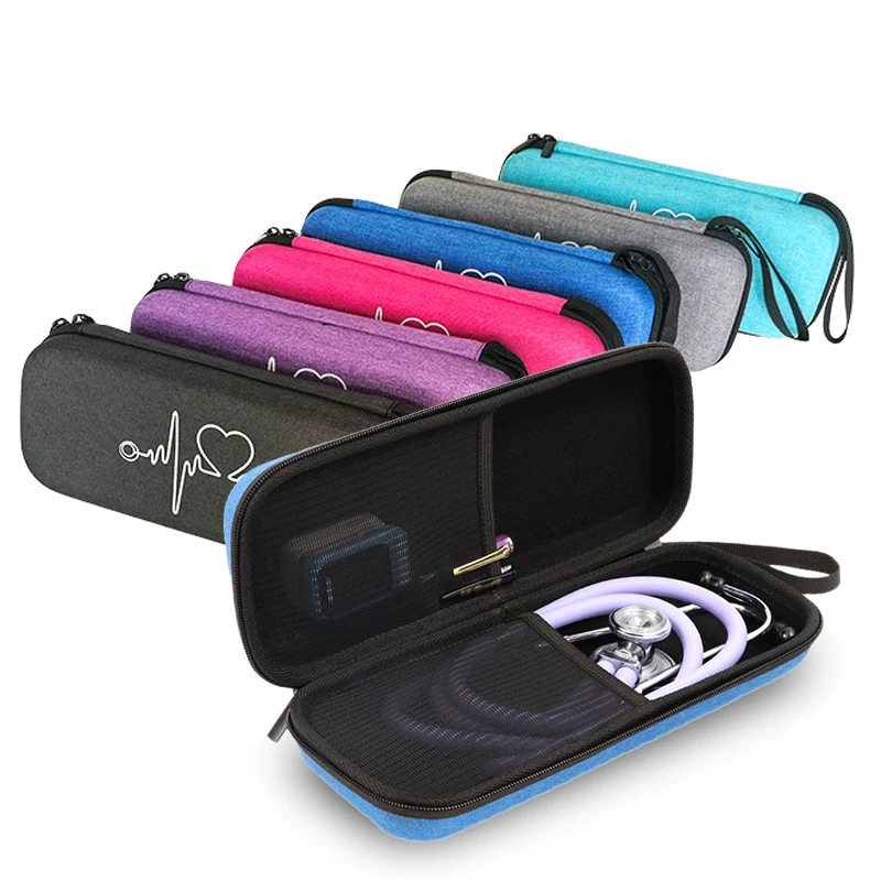 

Universal Carrying Stethoscope Case Hard Cover EVA Storage Hand Bag Box Pouch Mesh Pocket Accessory for Littmann Stethoscope