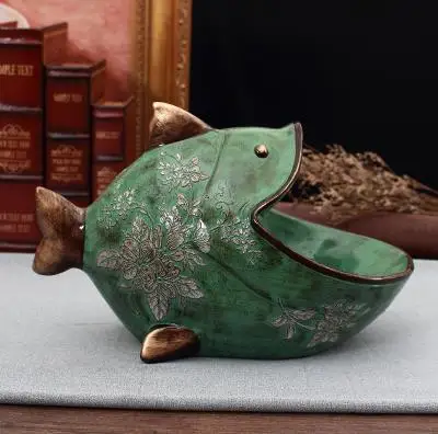 style 2 Лягушки, рыбы, тукан, домашние настольные декоративные поделки, винтажная мебель для животных, может использоваться в качестве лотков для конфет, ящиков для хранения ключей - Цвет: style 2