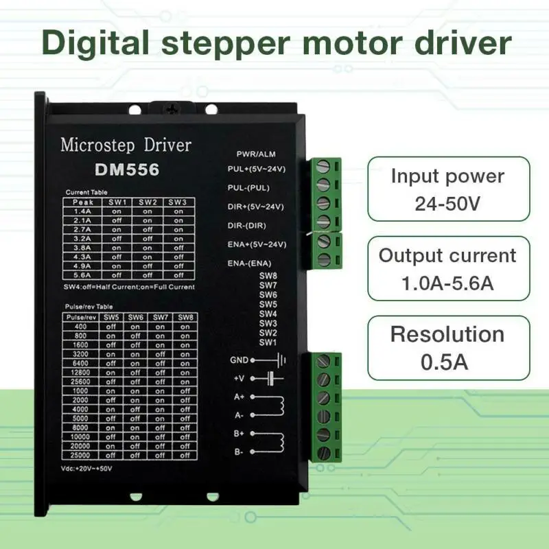 

Контроллер шагового двигателя NEMA23 NEMA34, 5.6A DC20-50V DM556