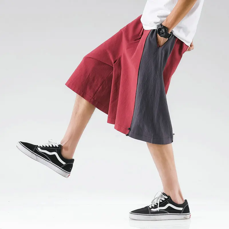 

Men Harajuku Style Bermuda Shorts Men Shorts Mens 2021 Summer Elasticated Waist Beach Shorts Male Large Size M-5XL
