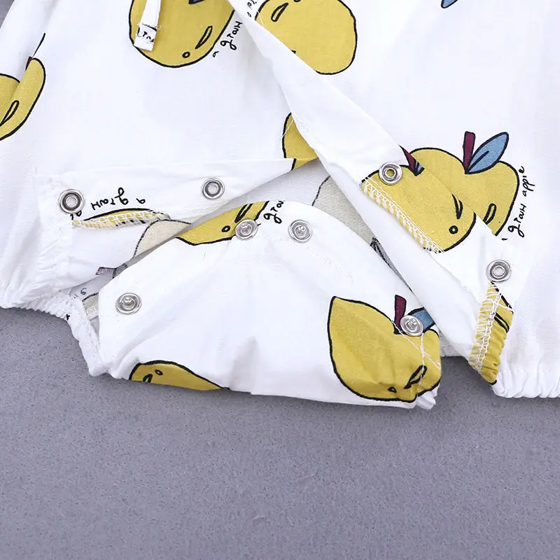 2020 летние детские комбинезоны для новорожденных с фруктовым принтом комбинезон