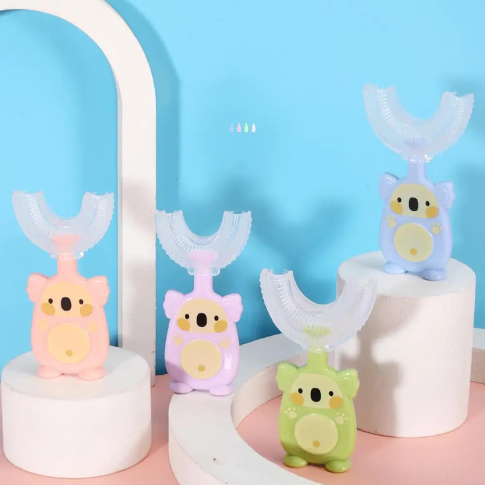 Cepillo de dientes para ni&ntilde;os, cepillo de dientes con dise&ntilde;o ergon&oacute;mico, mango de PP, limpieza Manual de la boca, ahorro de trabajo-1