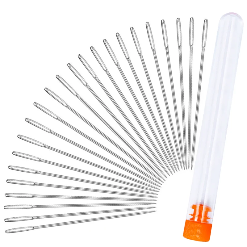 

23 Pcs Large Eye Sewing Needles, 2.13in Sewing Stitch Needle Handmade Leather Tool Needle Embroidery Thread Needle
