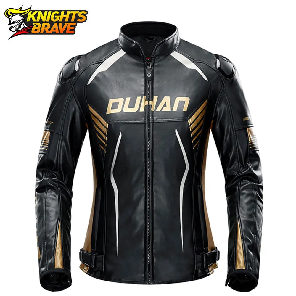 DUHAN Women Waterproof Motorcycle Jacket Leather Motocross Jacket Chaqueta Moto Moto Racing Riding Jacket Jaqueta Motoqueiro