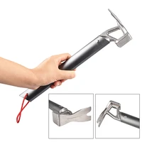 outdoor camping tent peg hammer mountaineering hiking stainless steel nail puller accessories climbing tool