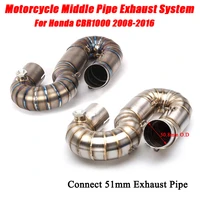 exhaust system middle pipe for honda cbr1000 2008 2016 motorcycle refit stainless steel titanium alloy connect link tubes