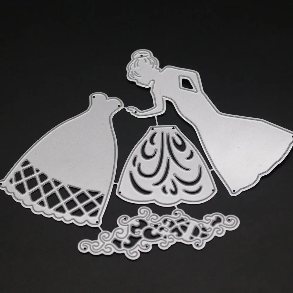 АРКА двери металлические режущие штампы трафарет леди принцесса платье рамка