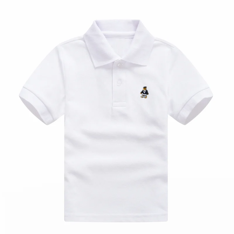

Summer Kids Clothes Short Sleeve Polo Shirts Spandex Children School Tops Pure Color Kids Boy Tee Shirt 10 Year Girl Outfits