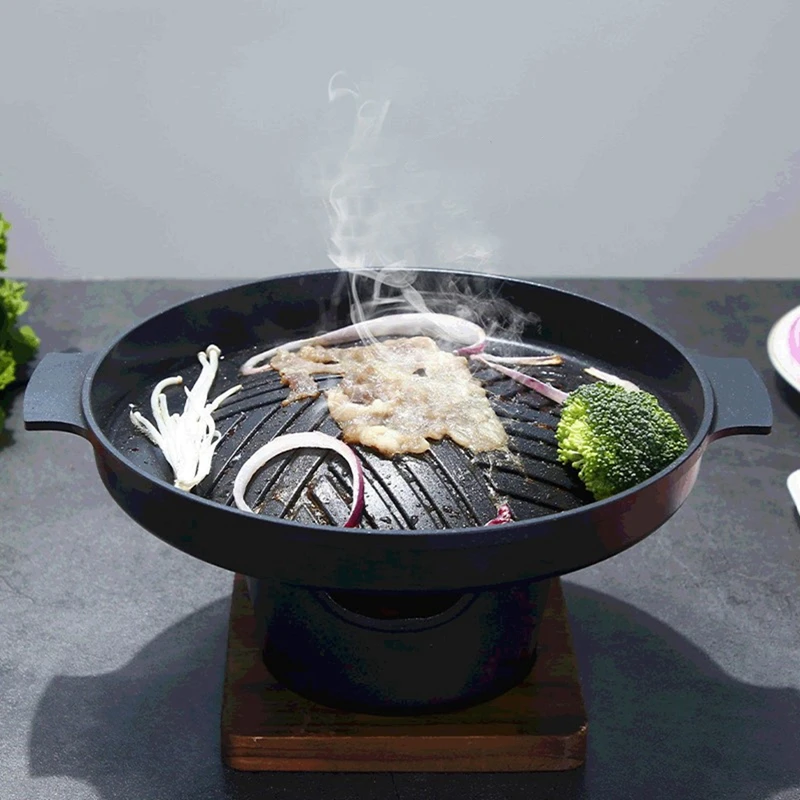 

NEW Mini Oven Household wooden rack alcohol stove Creative Japanese barbecue grill Korean Japanese Barbecue Grill