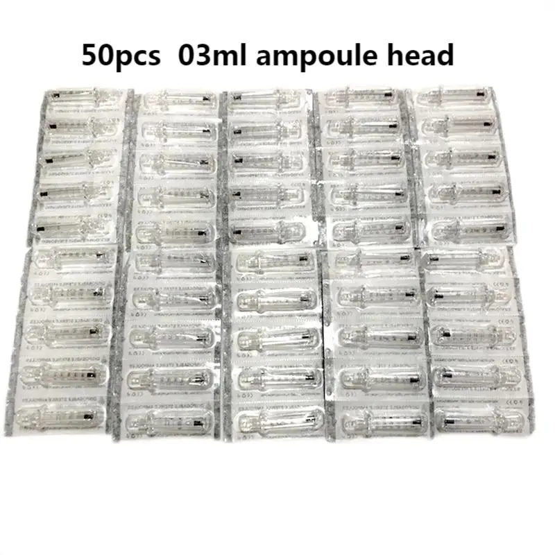

High Quality 0.3/0.5ML Disposable Sterile Ampoule Head for Tattoo Tip Hyaluronic Pen High Pressure Wrinkle removal waterSyringe