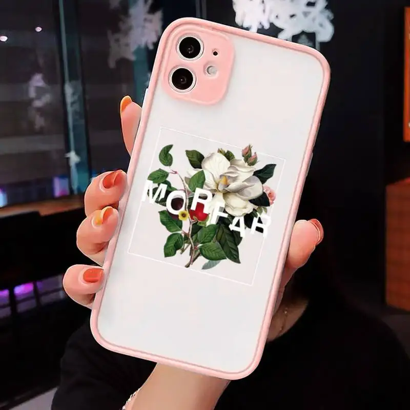 

Flower rose daisy sunflower love Phone Cases Matte Transparent for iPhone 7 8 11 12 s mini pro X XS XR MAX Plus cover funda
