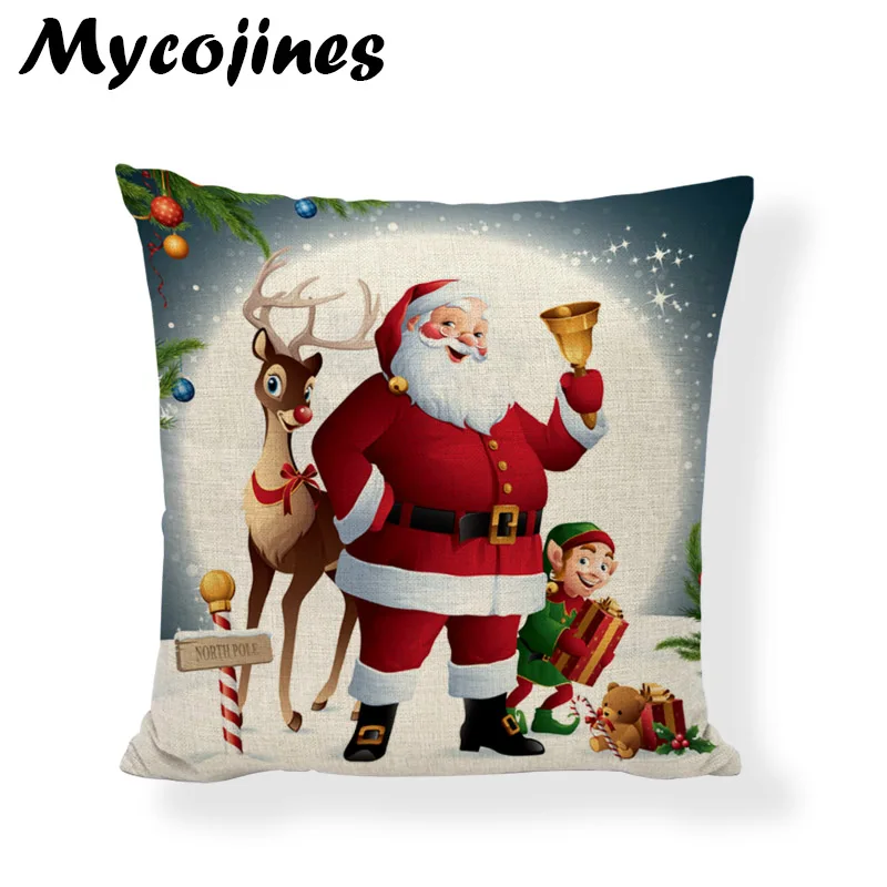 Хит продаж Рождественская наволочка автомобильный олень дерево луна саксофон