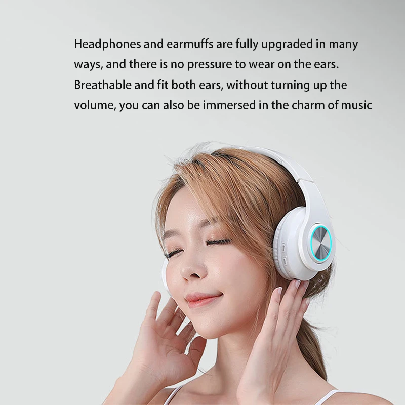 

Portable Wireless Headphones Bluetooth Stereo Foldable Stereo Headset Audio Mp3 Earphones with Mic for Cell phone Tablet