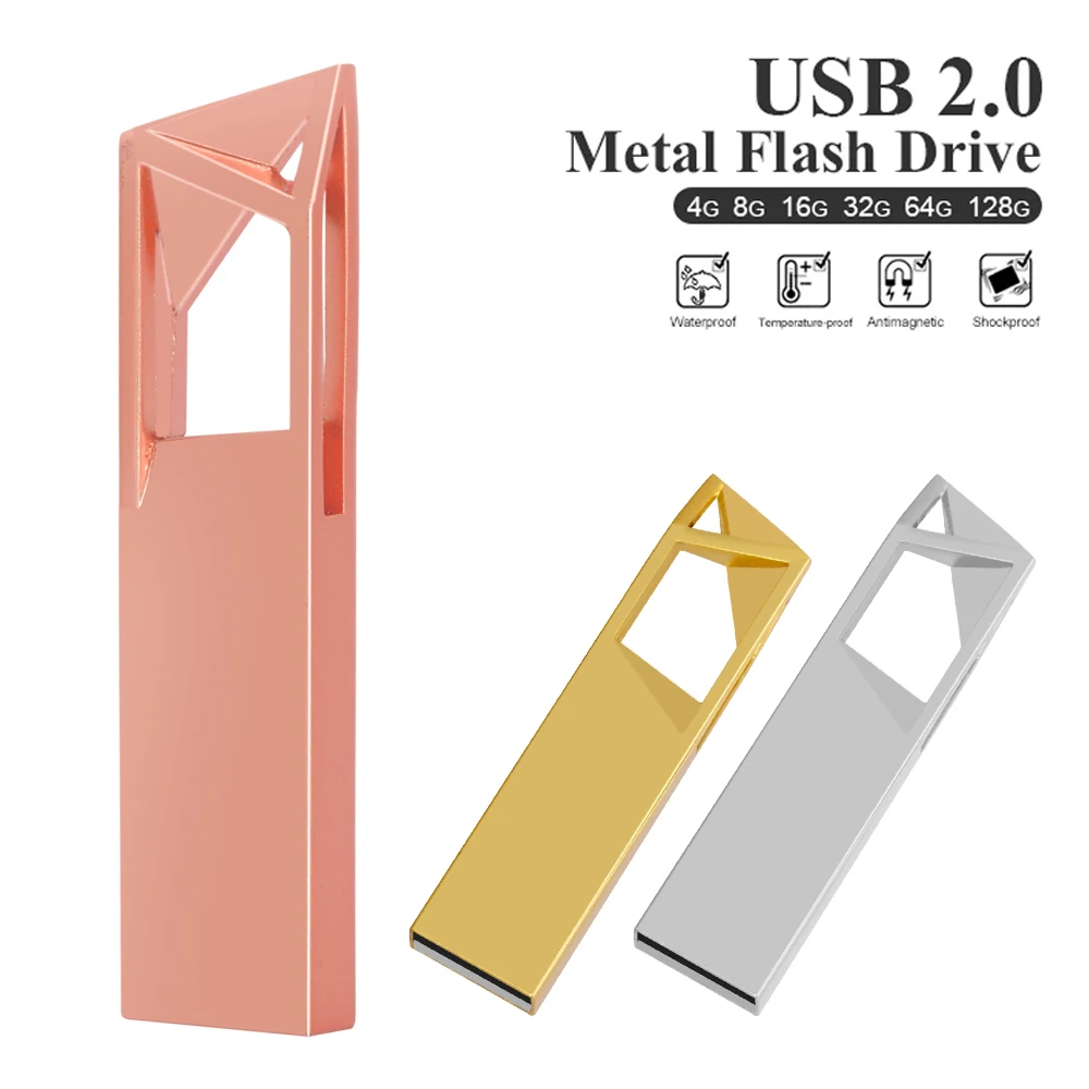 

Key USB 2.0 Flash Drives Waterproof Pen Drive 4GB 8GB 16GB 32GB 64GB 128GB Pendrives Memoria cle USB2.0 memory Stick Flash Drive