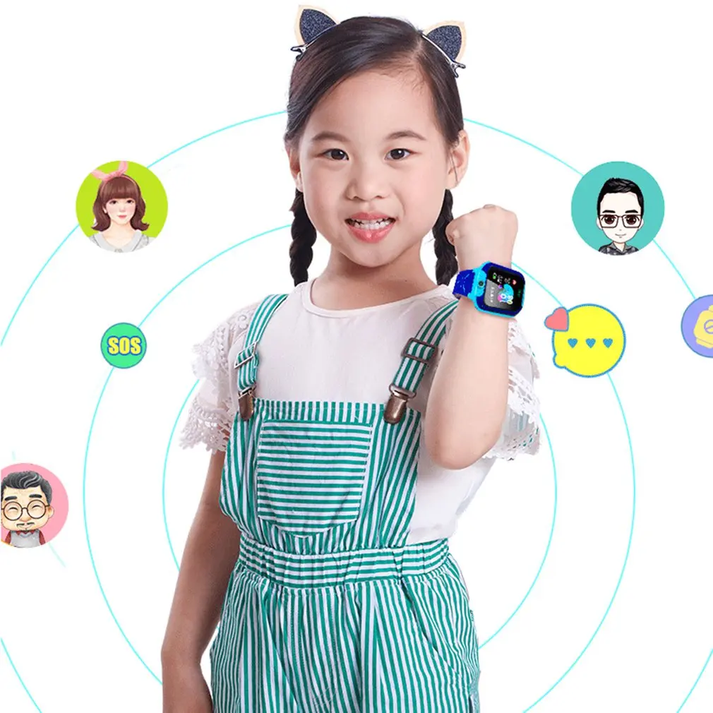 childrens smart watch sos phone watch smartwatch for kids with sim card photo waterproof ip67 kids gift for ios android z5s free global shipping