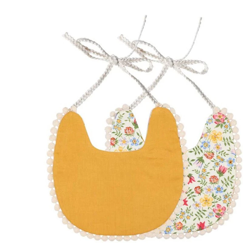 Детские нагрудники слюнявчики с кисточками хлопковый милый нагрудник повязка на