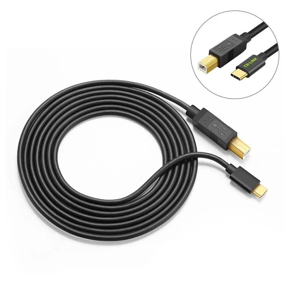 Type C мужской разъем для USB 2 0 B Тип Мужской кабель передачи данных адаптер принтер