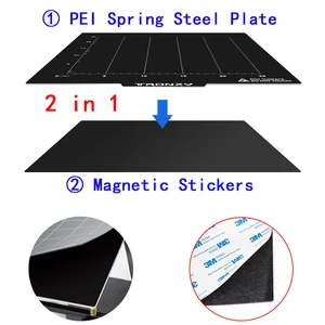 5 size spring steel plate and magnetic sticker with 220mm 255mm 310mm 330mm 400mm suitable for heated bed of 3d printer parts free global shipping