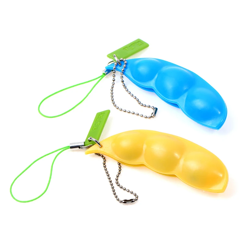 

Anti-stress Toy Squeeze Pea Beans Keychain Anti Stress Infinite Squeeze Toy