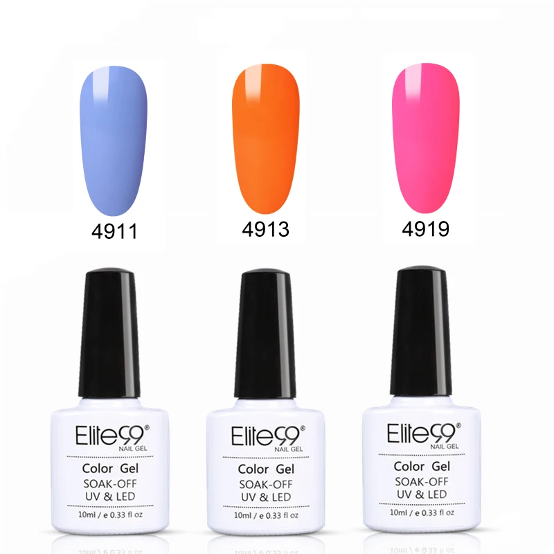 Elite99 10 мл Макарон Гель 4 шт./компл. лак для ногтей гель uv Vernis Гель-лак удаляющийся замачиванием Гель-лак для ногтей для укрепления Led Лак для ногтей искусства - Цвет: C018