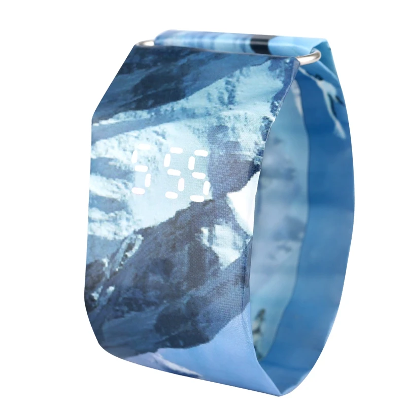 Часы для мальчиков Snow рисунок гор прочные DuPont бумажные часы мужчин подарок