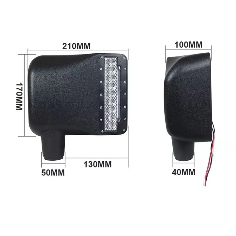Боковые зеркала заднего вида Корпус с белыми дневными ходовыми огнями для Jeep
