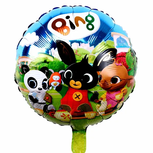 as picture 10 шт. 18 дюймов Новинка Bing Bunny воздушный шар из фольги мультфильм кролик воздушные шарики в виде животных игрушки для детей день рождения украшения - Цвет: as picture