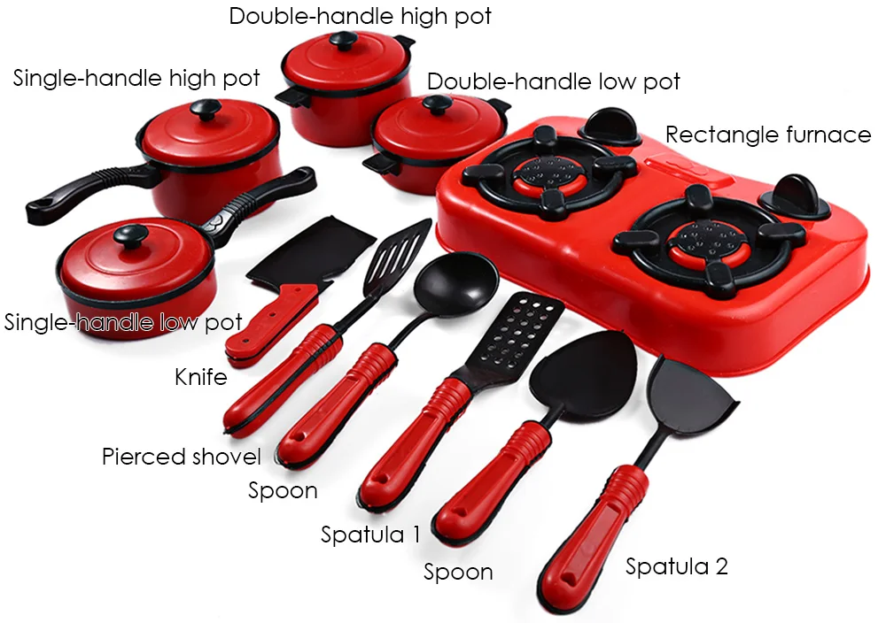 11 шт./компл. имитационная кухонная утварь игрушки посуда Детская ролевые игры