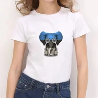 t shirts women 90s casual elephant theme kawaii cute fashion clothes stylish tshirt top lady print girl tee t shirt