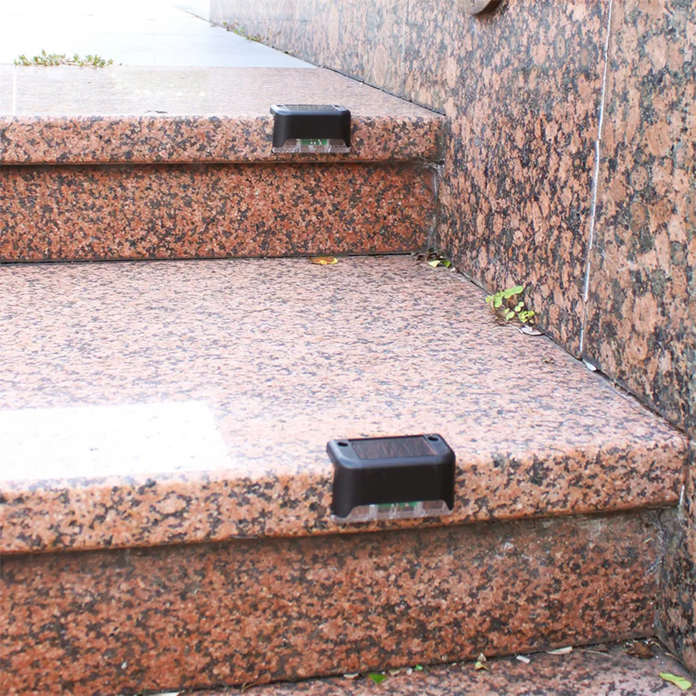 4 шт. светодиодный светильник на солнечной энергии для лестницы уличный белый