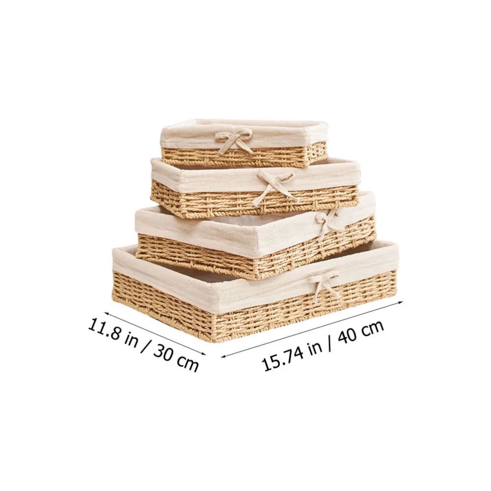 

4Pcs Desktop Storage Baskets Makeup Dried Fruit Organizer Toys Storage Boxes