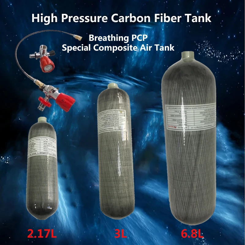 AC1217 Pcp Carbon Fiber Tank 2.17L/3L/6.8L 4500 Psi Air Rifle Condor Scuba Cylinder Co2 For Compressed Gun 5 | Безопасность и