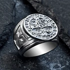 Винтажное Золотое черное кольцо с крестом Святого Бенедикта Cspb для мужчин, кольцо в стиле панк, хип-хоп, нержавеющая сталь, мужское ювелирное изделие, подарок, оптовая продажа