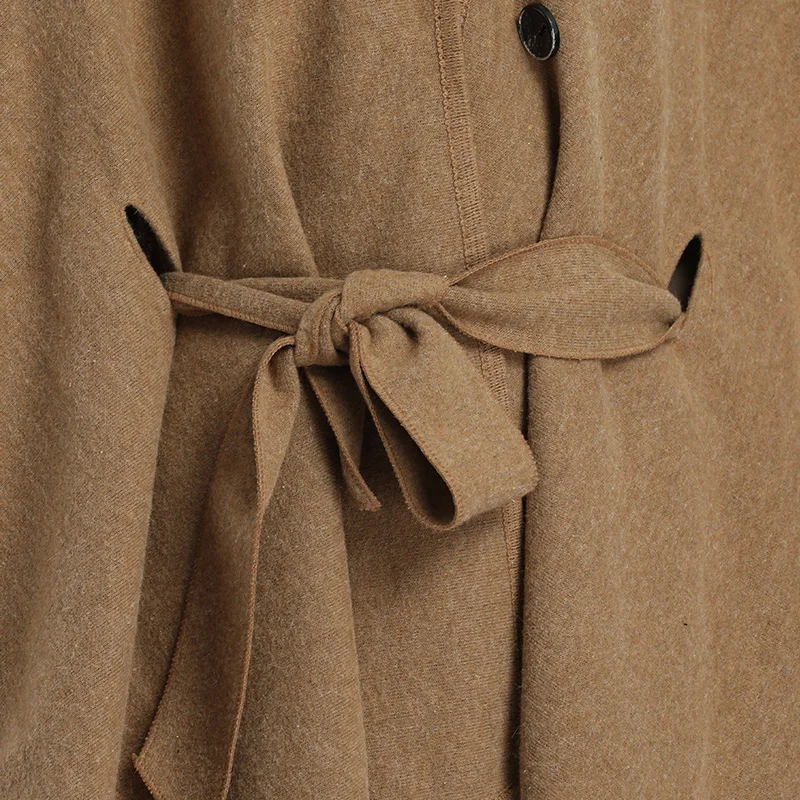 Модное кашемировое пальто-накидка из искусственного меха кролика Рекс большая