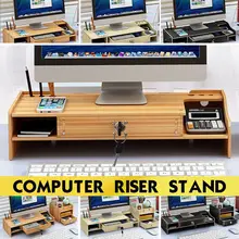 Density Board Computer Monitor Stand Holder Laptop Desk Riser Organizer Storage Rack Storage Shelf Monitors Accessories 48X20cm