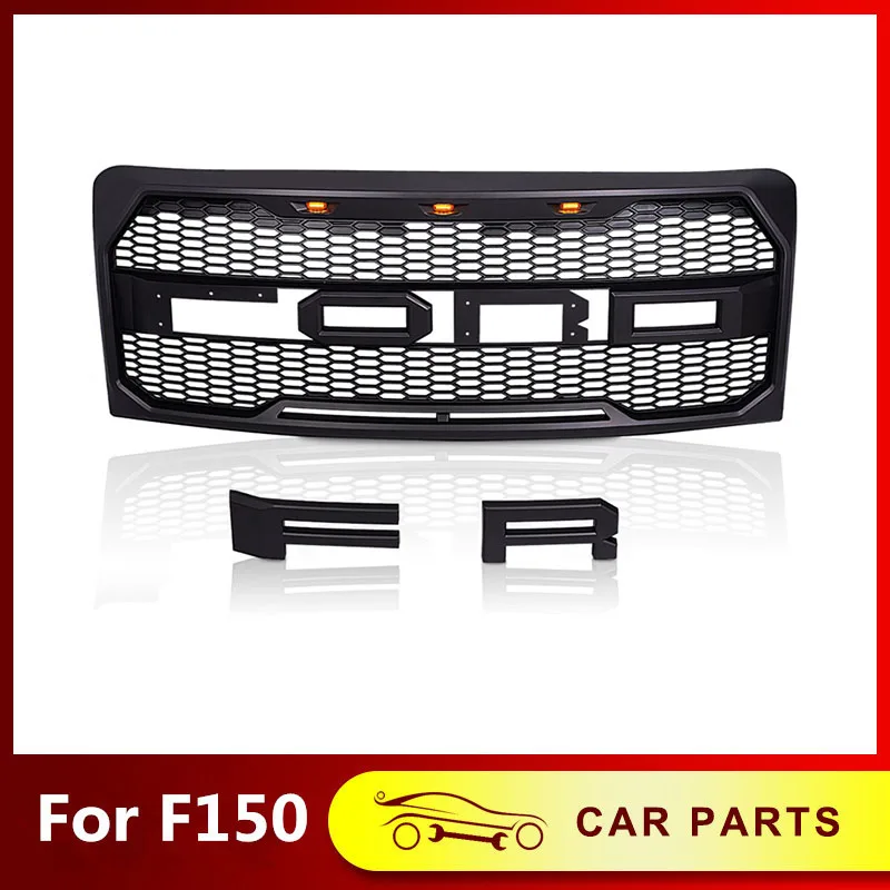 Car Front Grill 4X4 offroad car Accessories Fit For 2009 2010 2011 2012 2013 2014 Ford F150 Front Grille Modified Raptor Grills